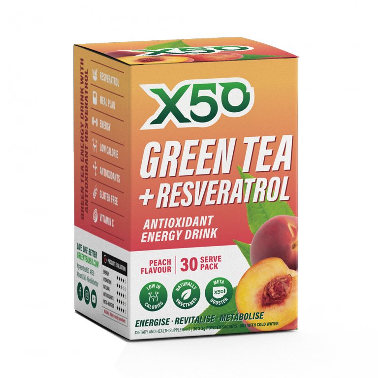 Green Tea X50 Peach 30 Sachets
